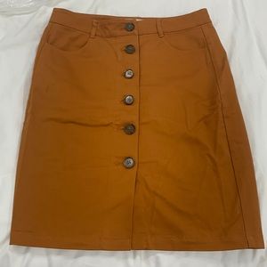 Brown skirt button down 4 pocket